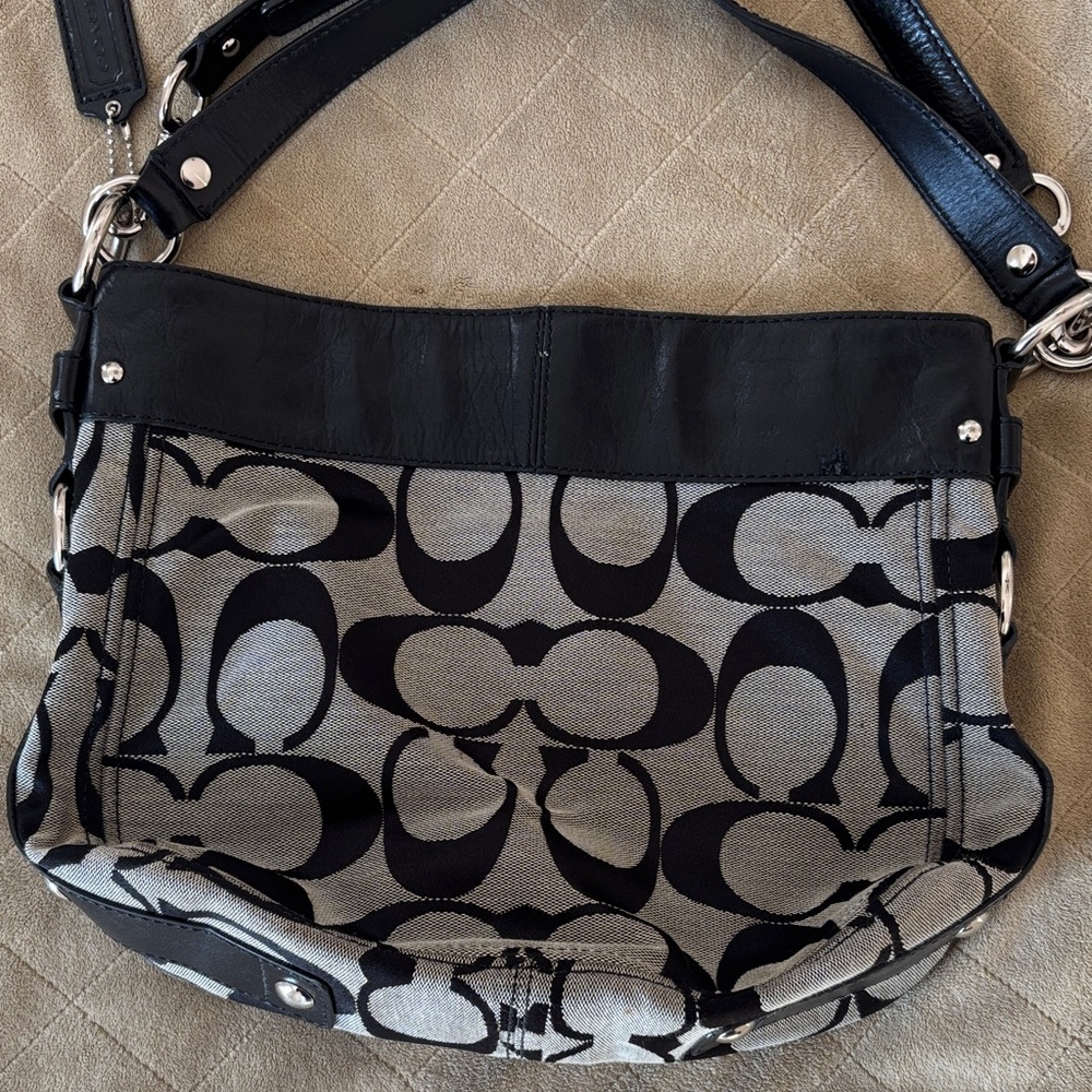 Coach Black and Gray Women's Bag - Picture 3 of 9